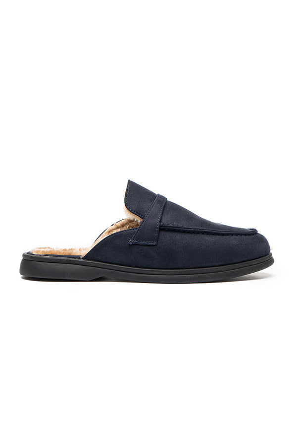 Choice Solid Slip On Mules Navy