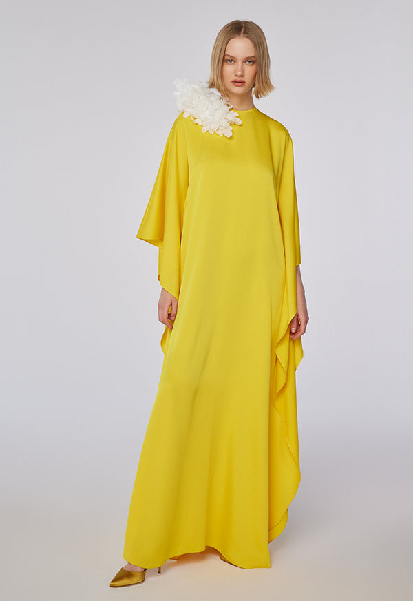 Choice Solid Tent Maxi Dress Yellow