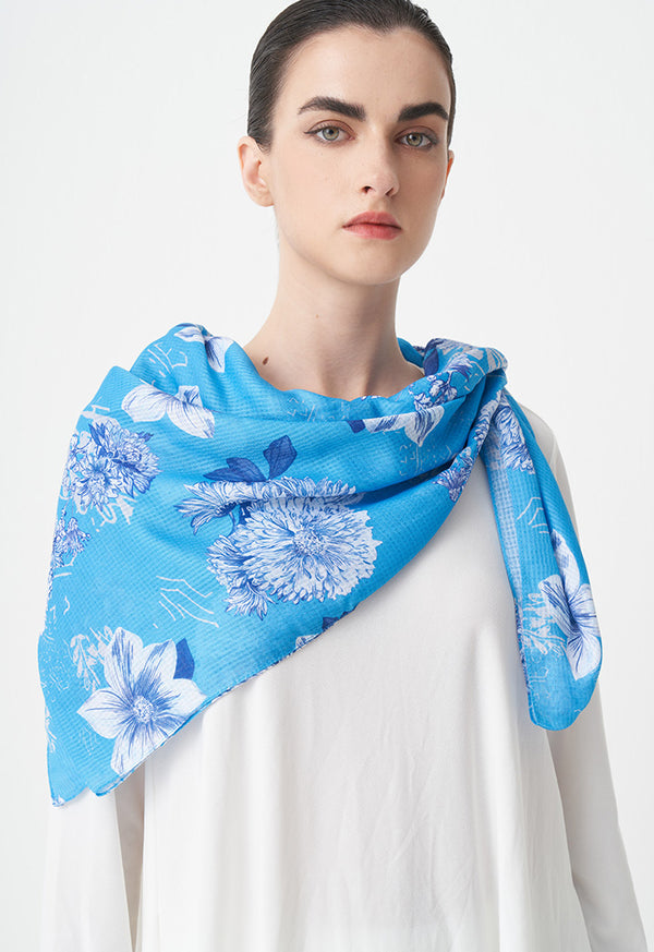 Choice Printed Scarf Blue