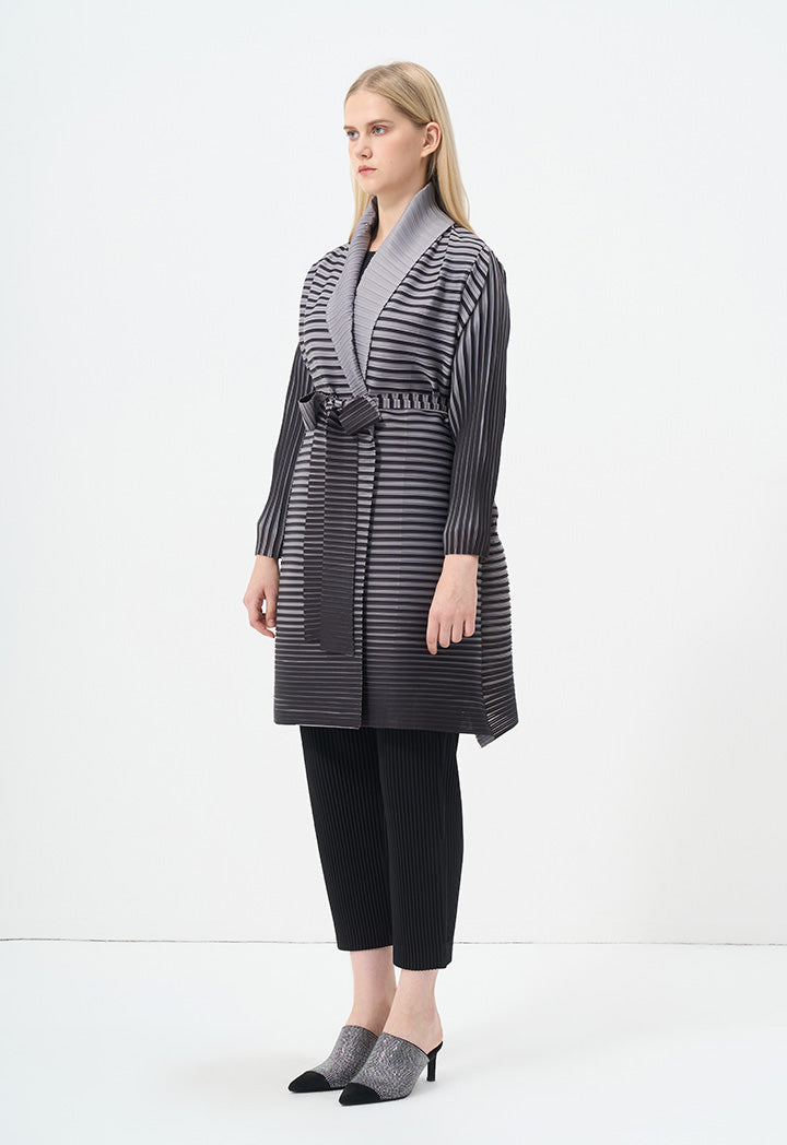 Choice Contrast Oversize Pleated Jacket Stripe