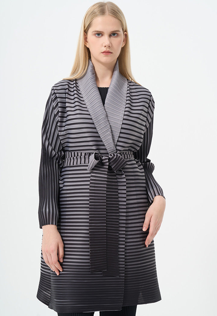 Choice Contrast Oversize Pleated Jacket Stripe