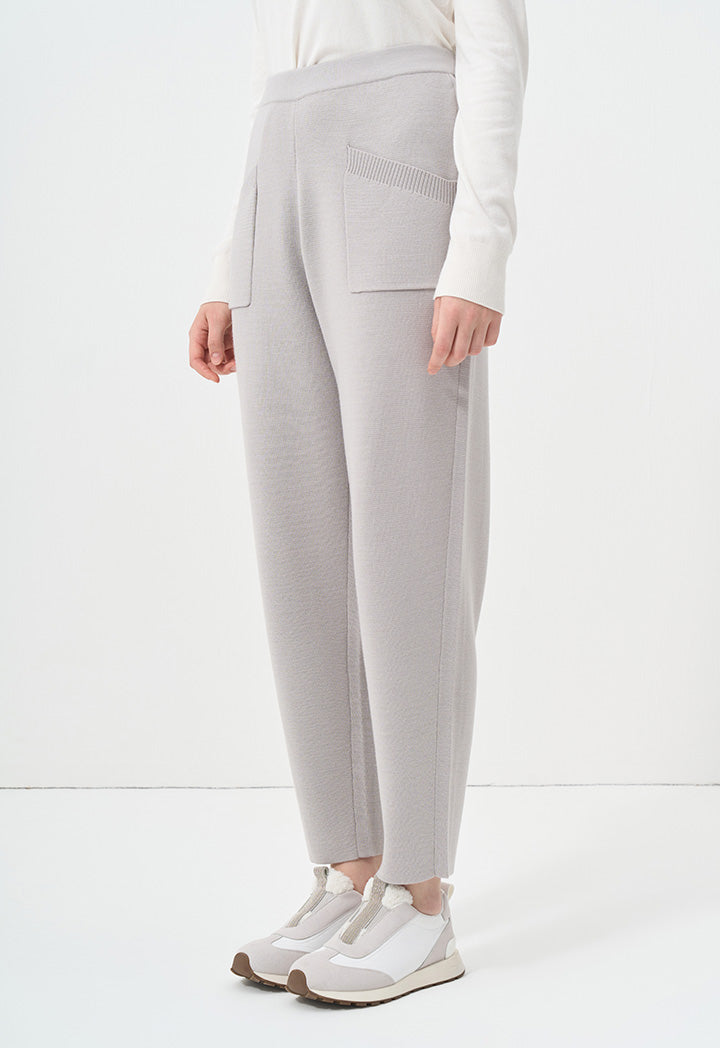 Choice Single Tone Loose Fit Trousers Grey