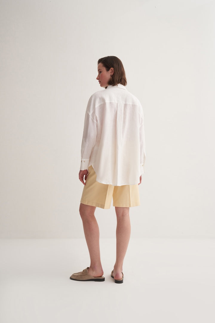 Kk Design 100% Linen Shirt Ecru