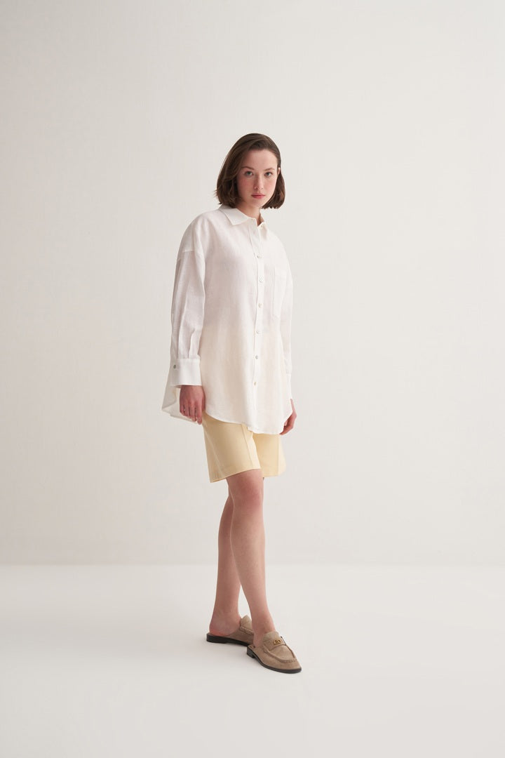 Kk Design 100% Linen Shirt Ecru