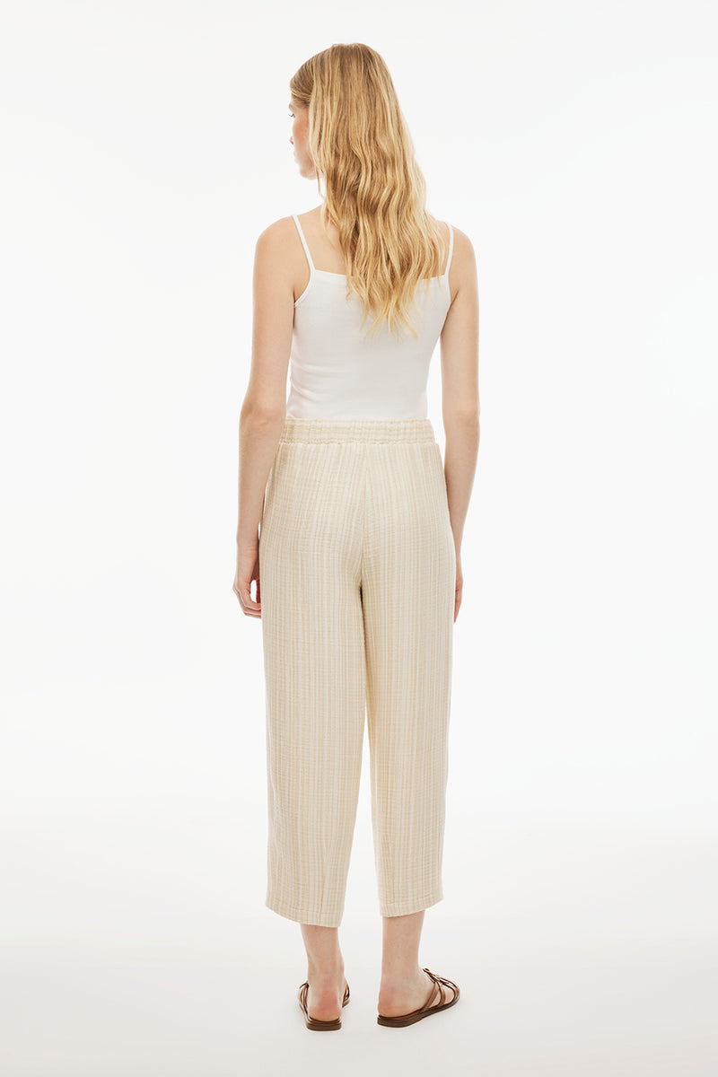 Perspective  Mid Rise Ankle Length Pants Ecru/Beige