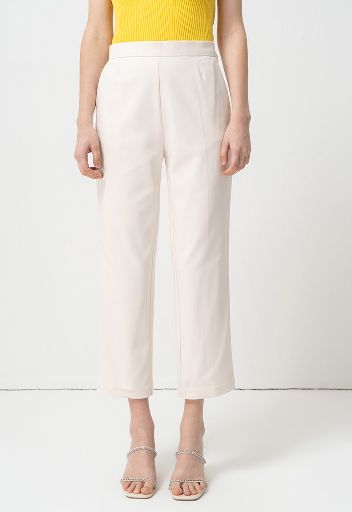 Choice Wide Leg High Waist Trousers Sand