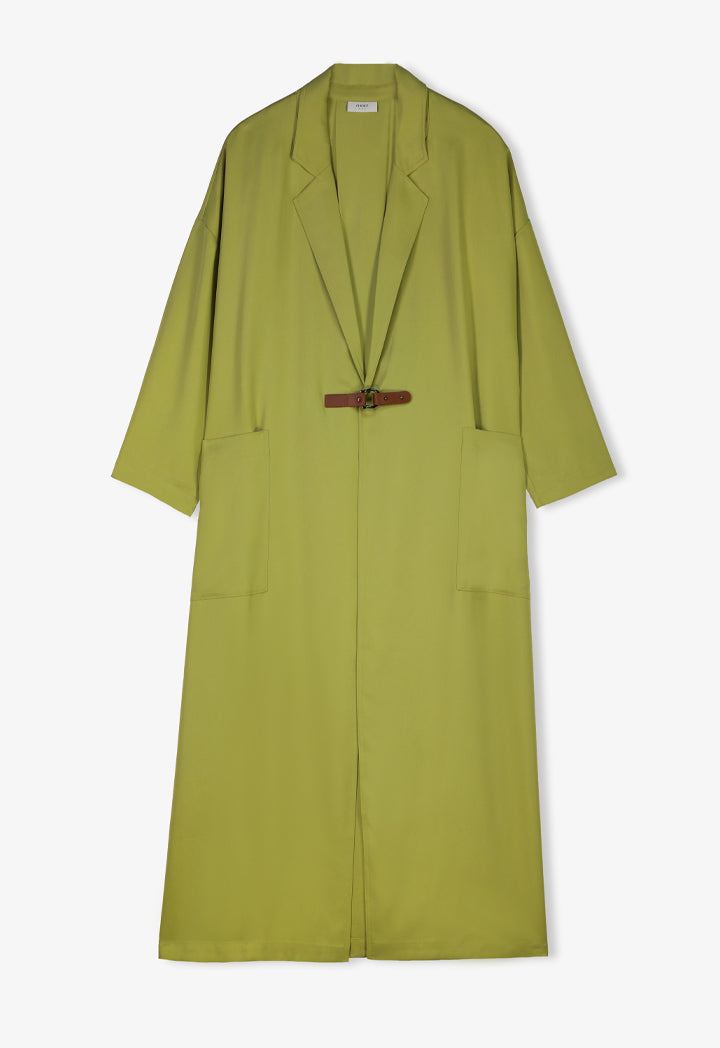Choice Solid Oversize Maxi Open Abaya  Lime