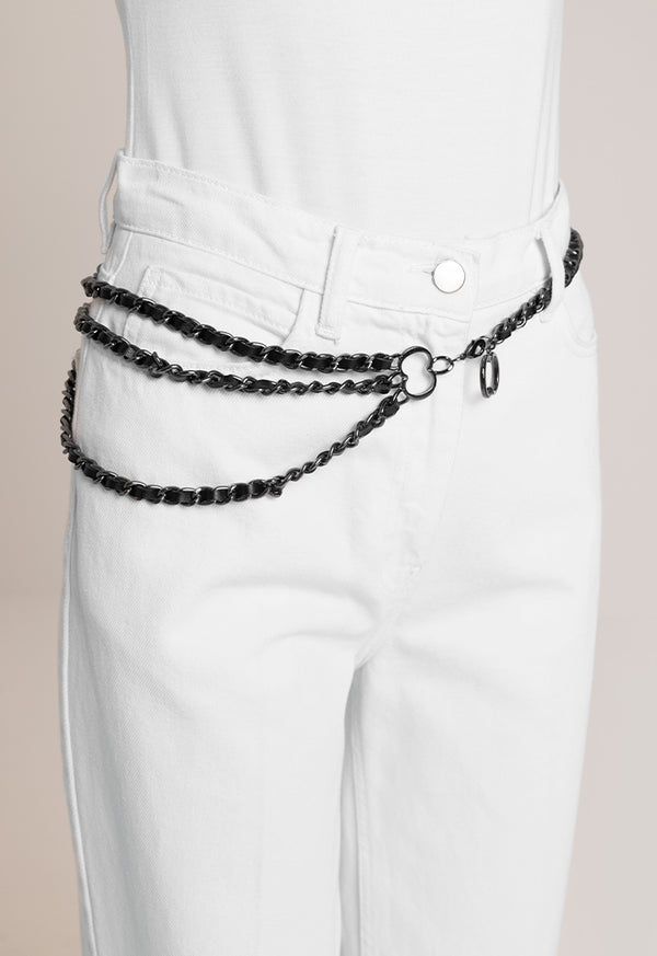 Choice Multi Strands Chain Belt Black