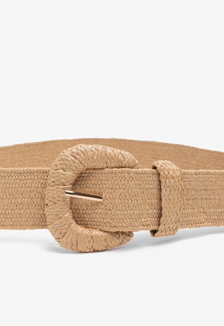 Choice Solid Braided Woven Belt Camel