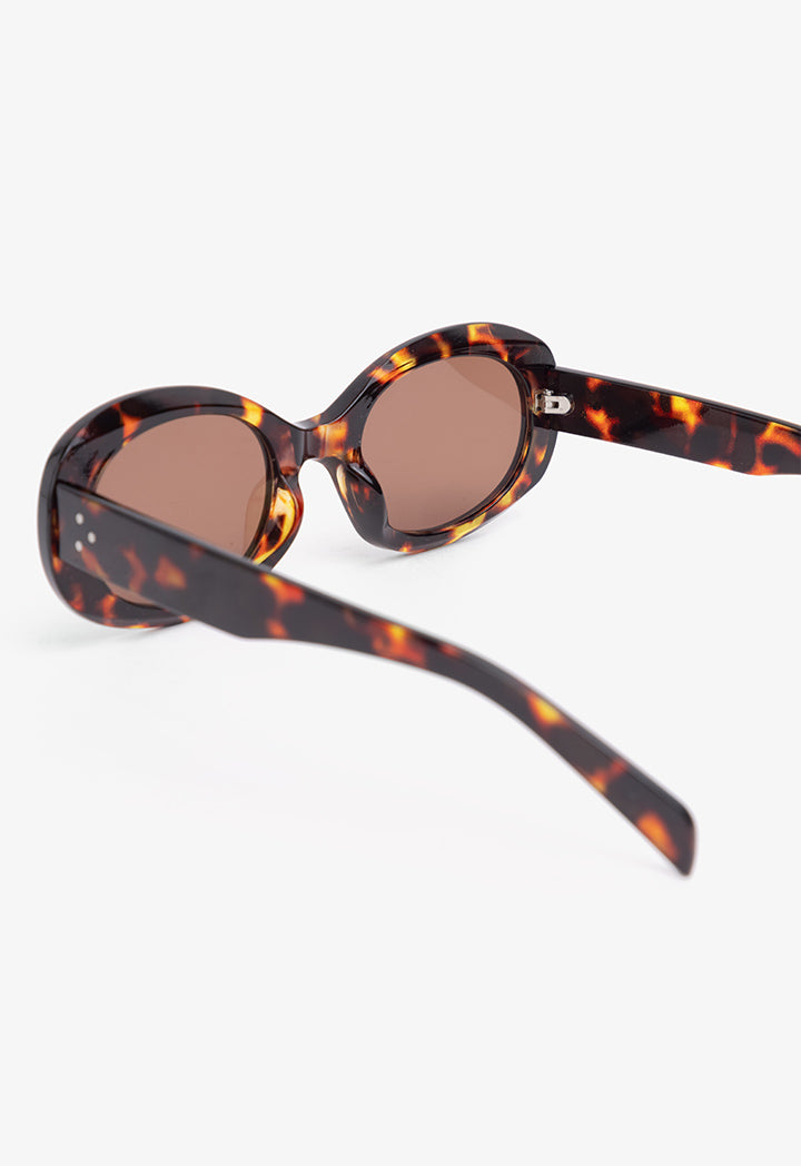 Choice Tortoiseshell Oval Sunglasses Brown