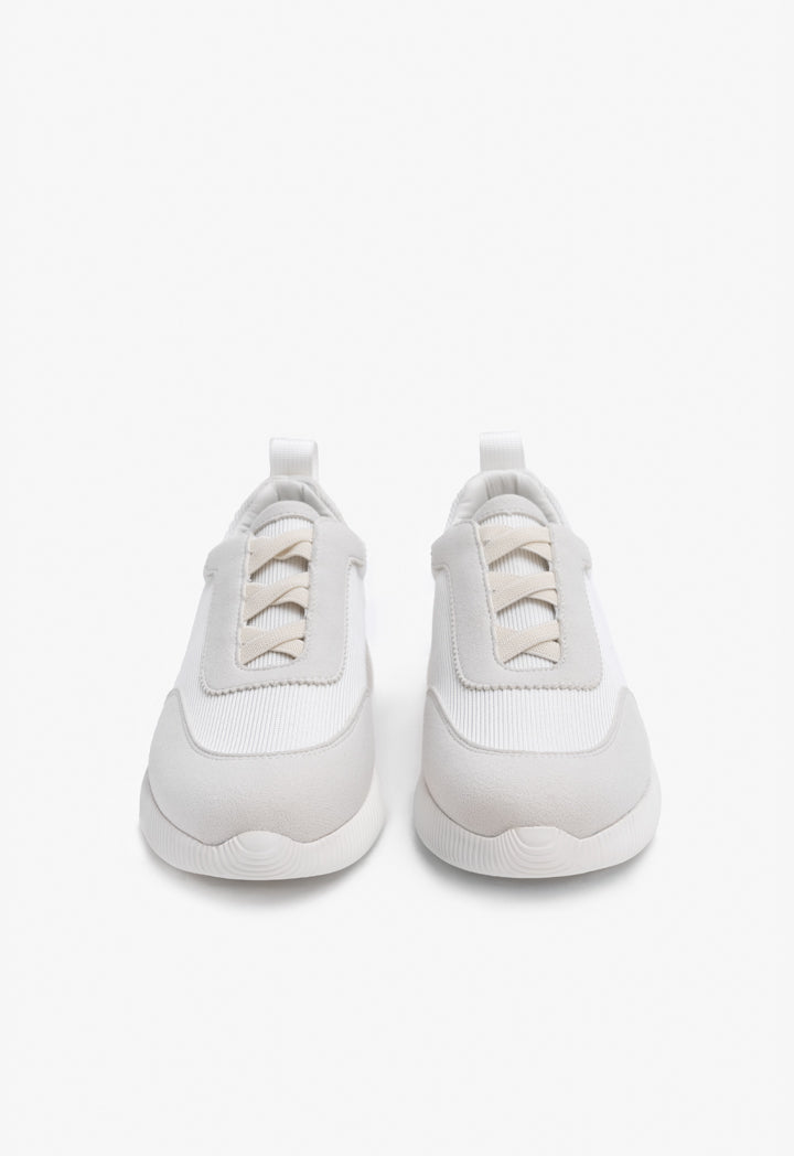 Choice Two Toned Laceless Sneakers Off White