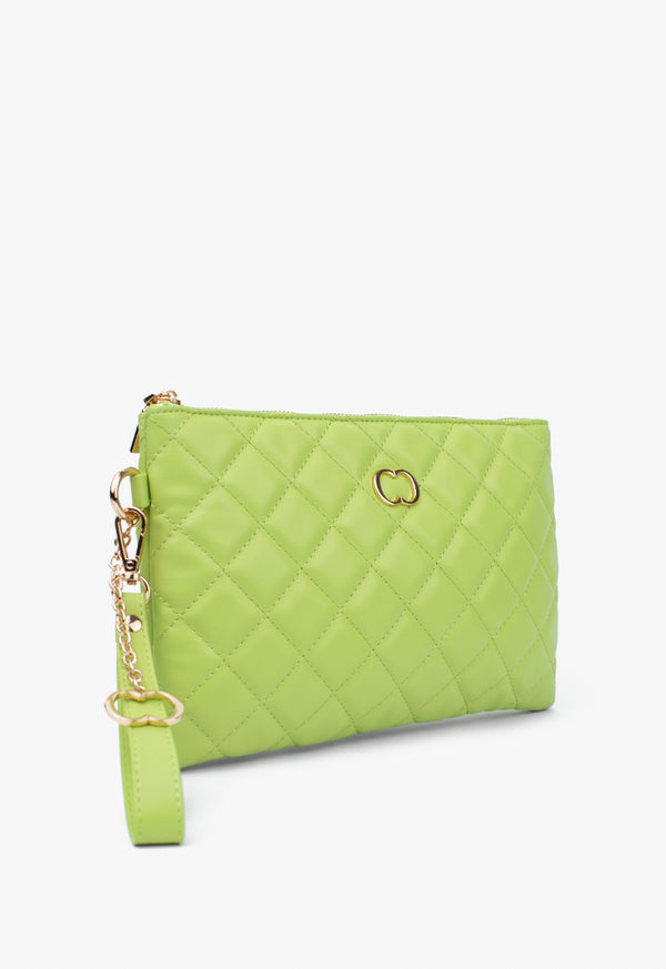 Choice Vibrant Quilted Clutch Lime