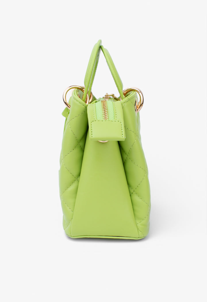 Choice Vibrant Quilted Handbag Lime