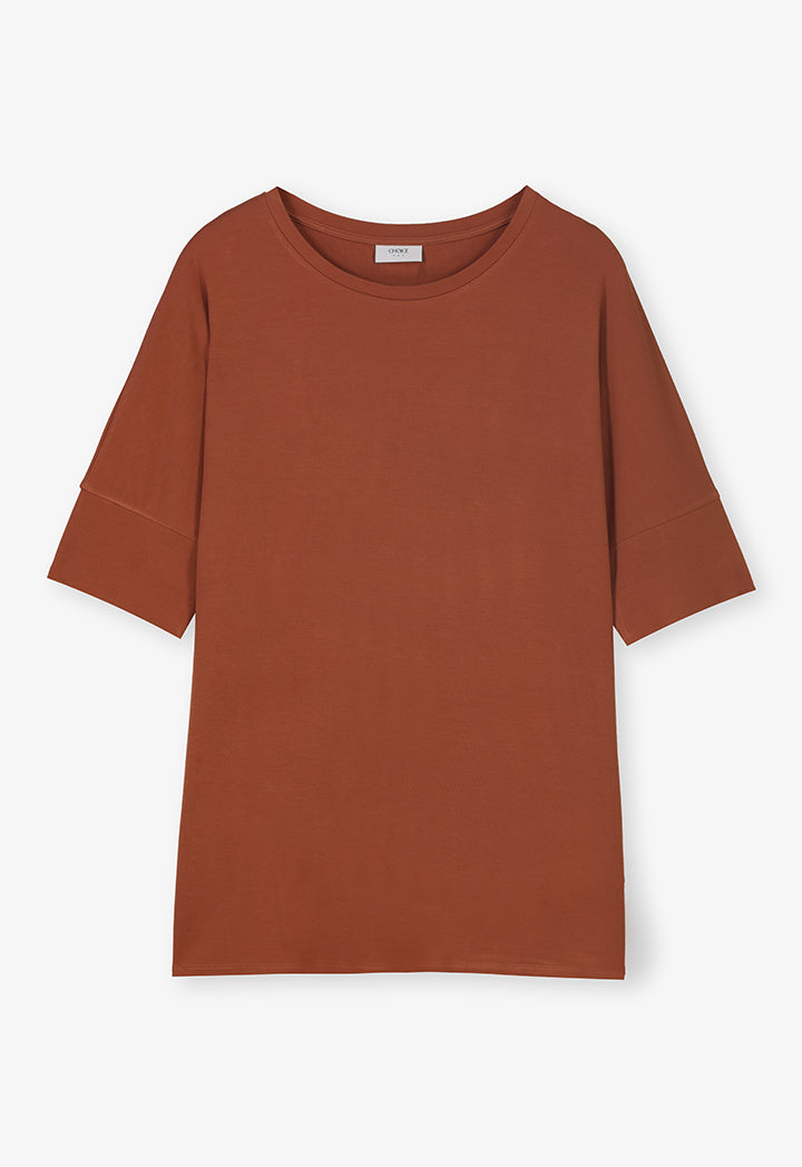 Choice Basic T-Shirt Brown