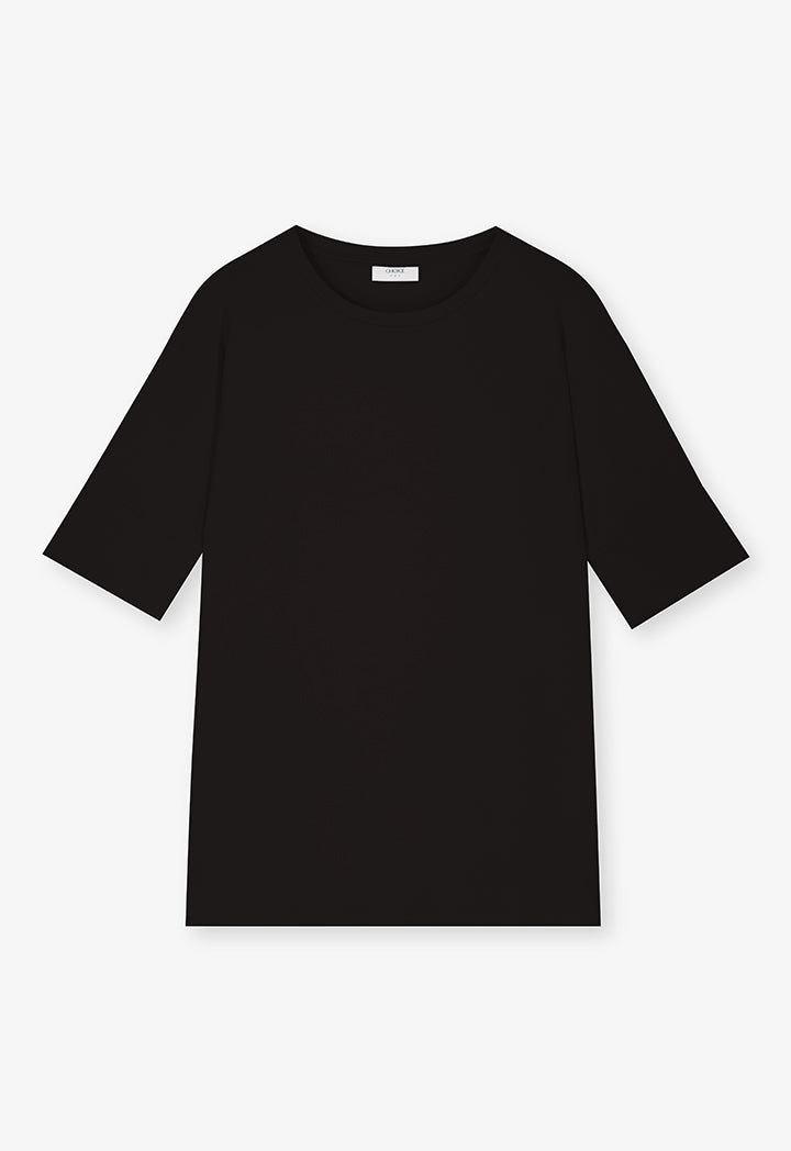 Choice Basic Crew Neck T-Shirt Black