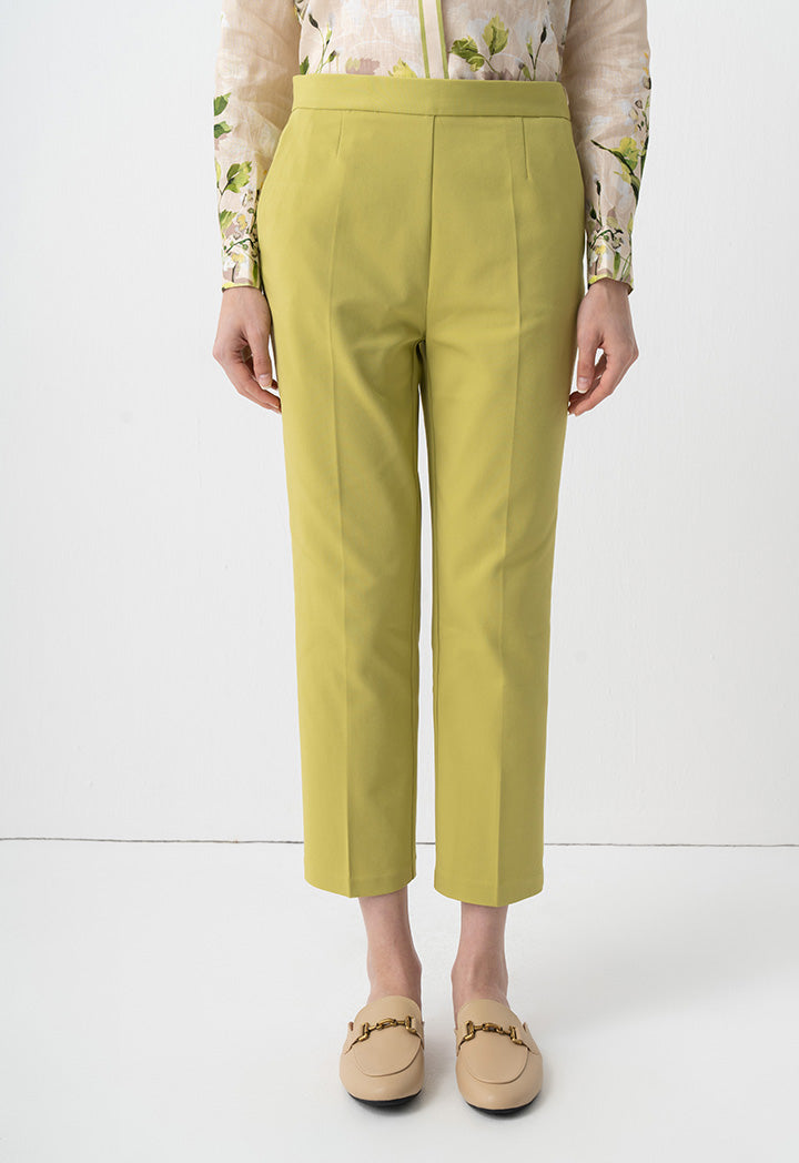 Choice Solid Straight Fit Trousers Green