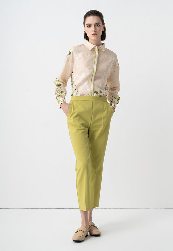 Choice Solid Straight Fit Trousers Green