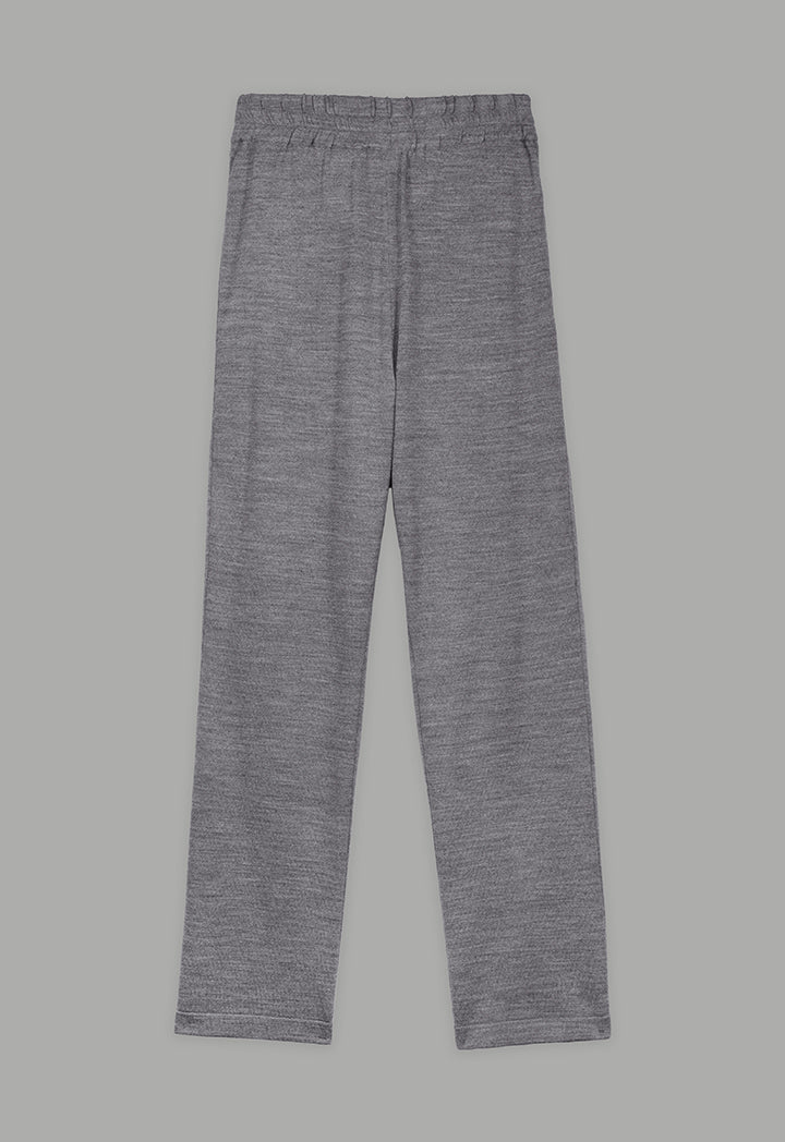 Choice Straight Cut Knitted Trousers Grey