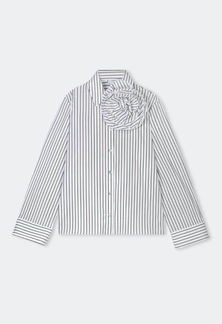 Choice Striped Long Sleeve Shirt Black-White