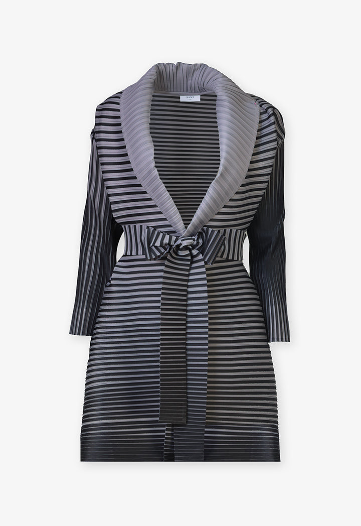 Choice Contrast Oversize Pleated Jacket Stripe