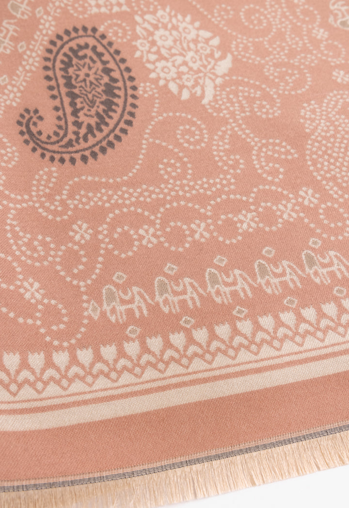 Choice Printed Pattern Winter Shawl Pink