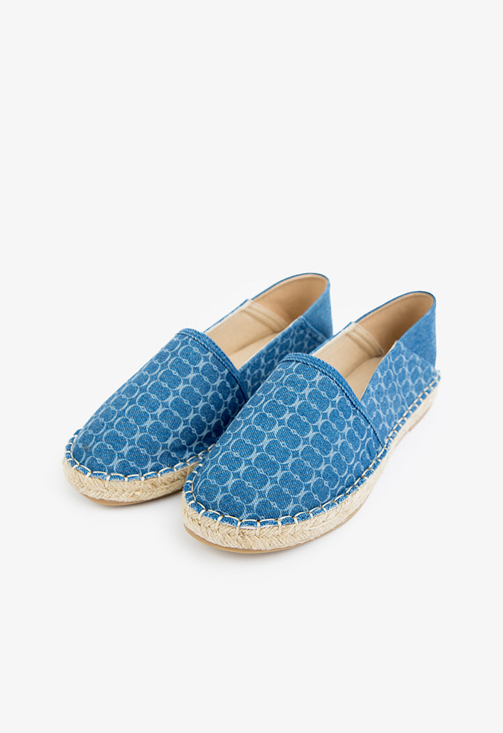Choice Printed Loafer Shoes Blue