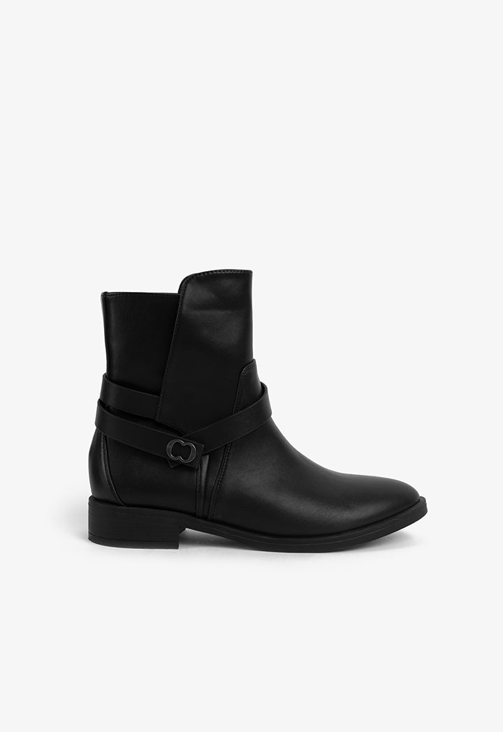 Choice Solid Winter Ankle Boots Black