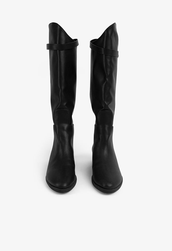 Choice Solid Below Knee Winter Boots Black