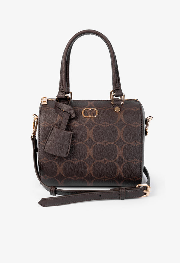Choice Printed Monogram Handbag Brown