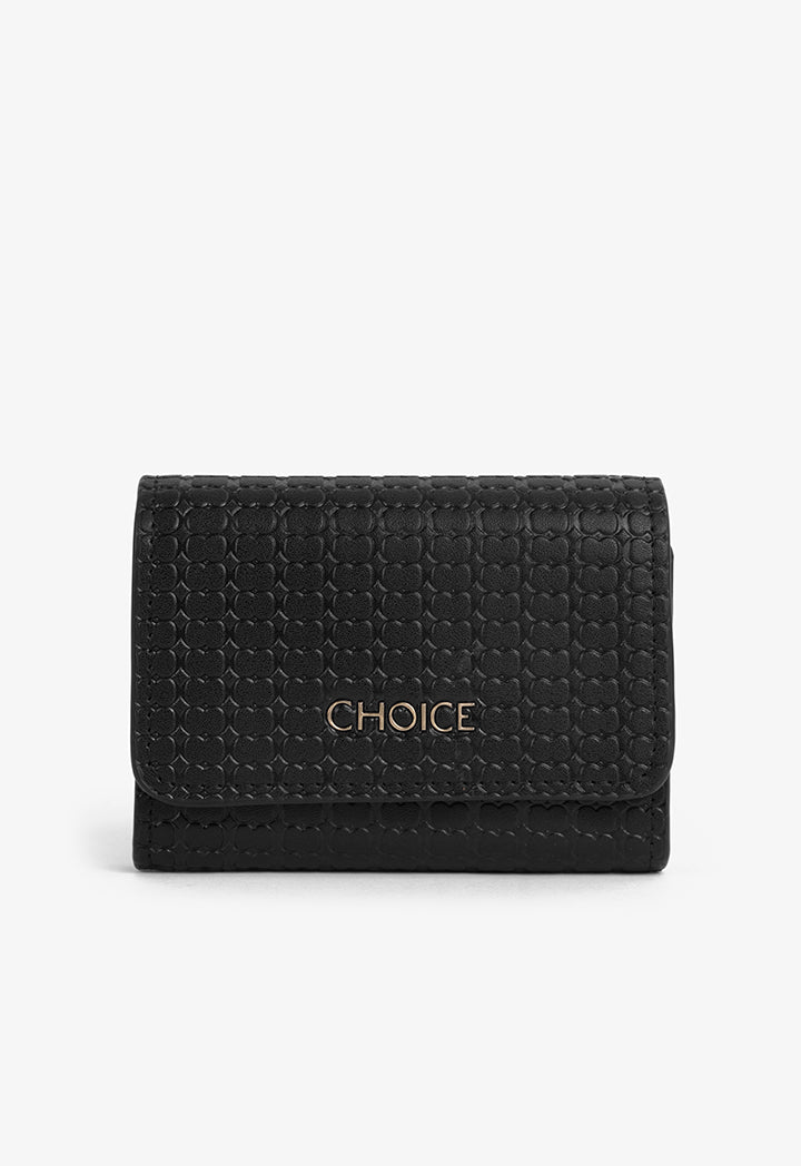Choice Textured Monogram Wallet Black