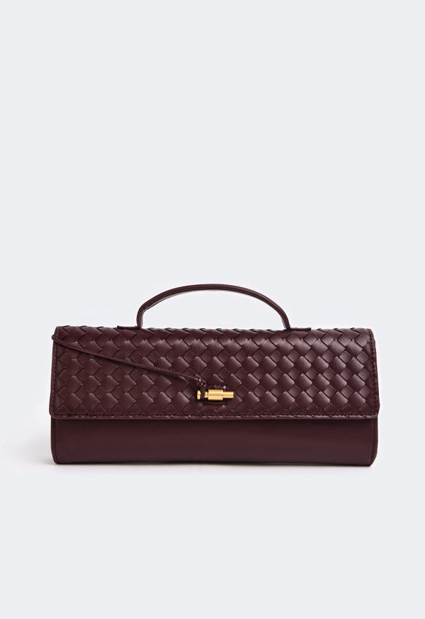 Choice Top Handle Long Clutch Burgundy