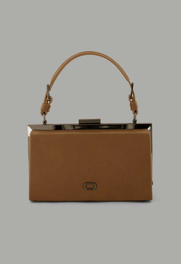 Choice Solid Crossbody Clutch Brown