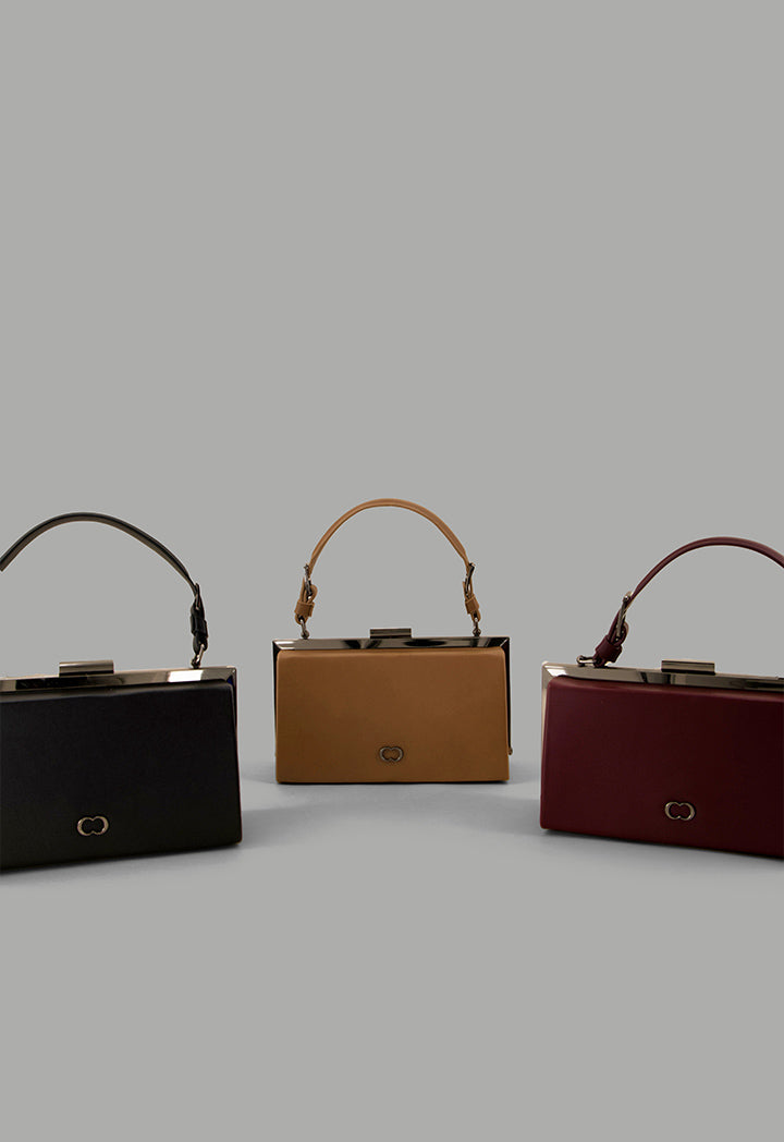 Choice Solid Crossbody Clutch Brown