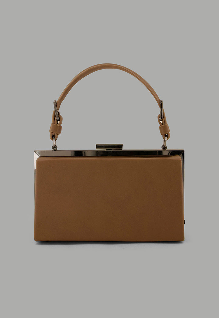Choice Solid Crossbody Clutch Brown