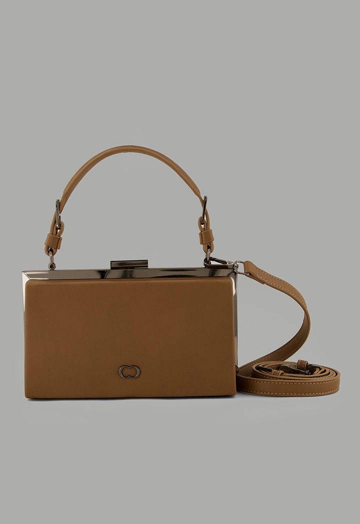 Choice Solid Crossbody Clutch Brown