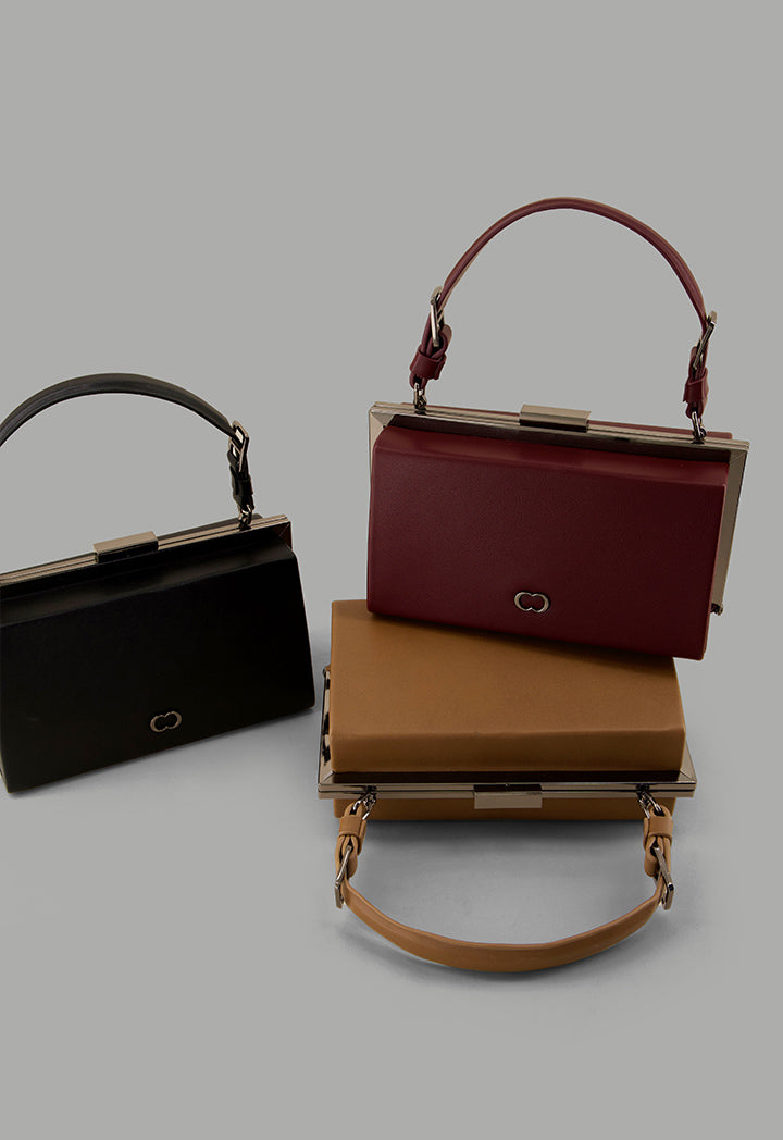 Choice Solid Crossbody Clutch Brown