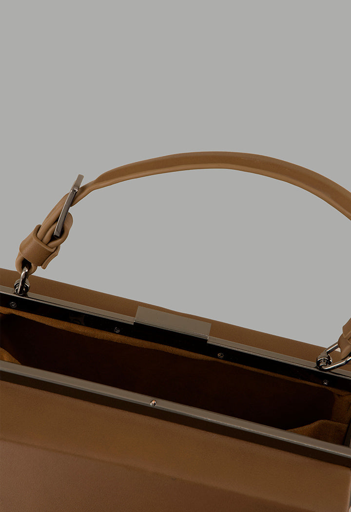 Choice Solid Crossbody Clutch Brown