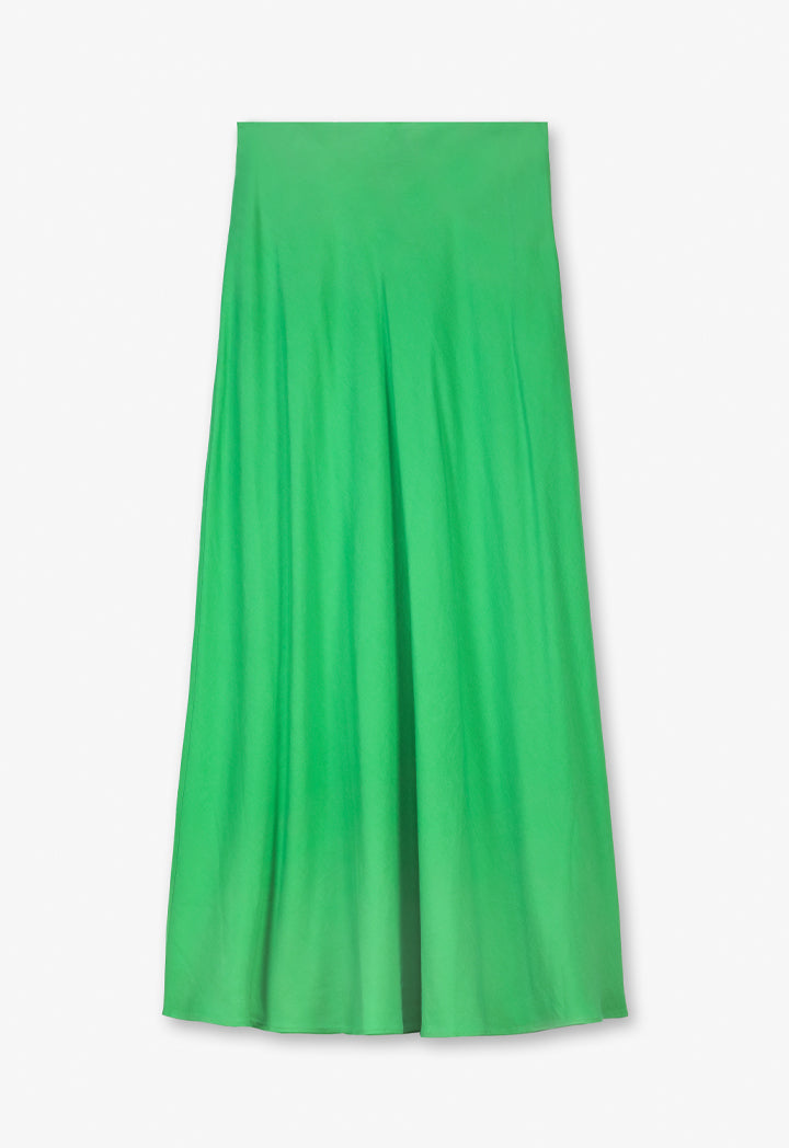 Choice Single Tone Flared Skirt - Ramadan Style Green
