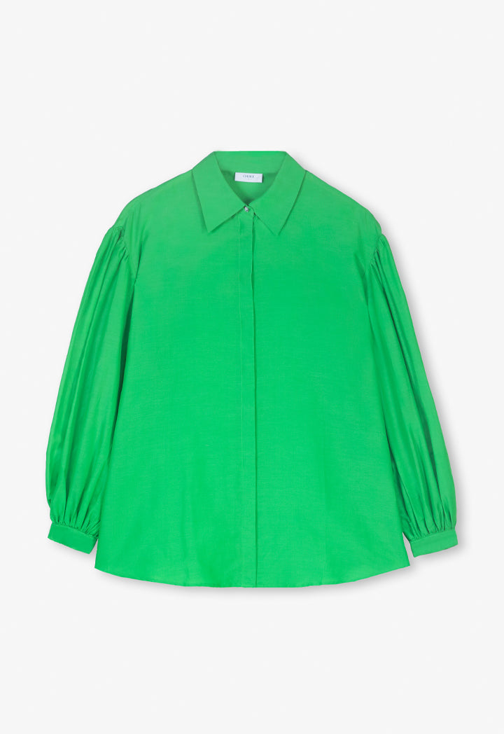 Choice Long Sleeve Basic Shirt Green
