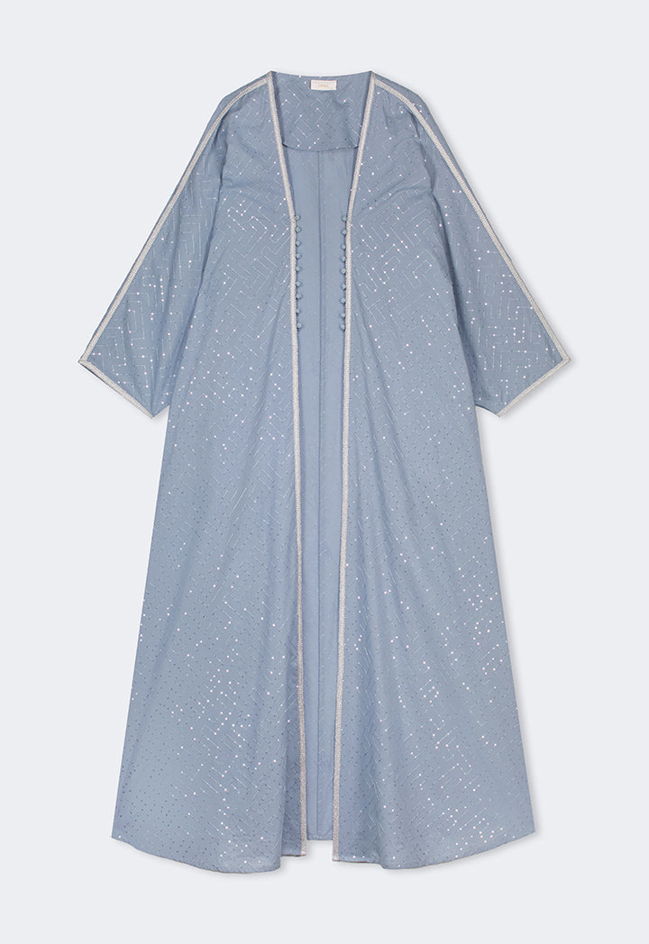 Choice Oversized Sequin Maxi Abaya Blue