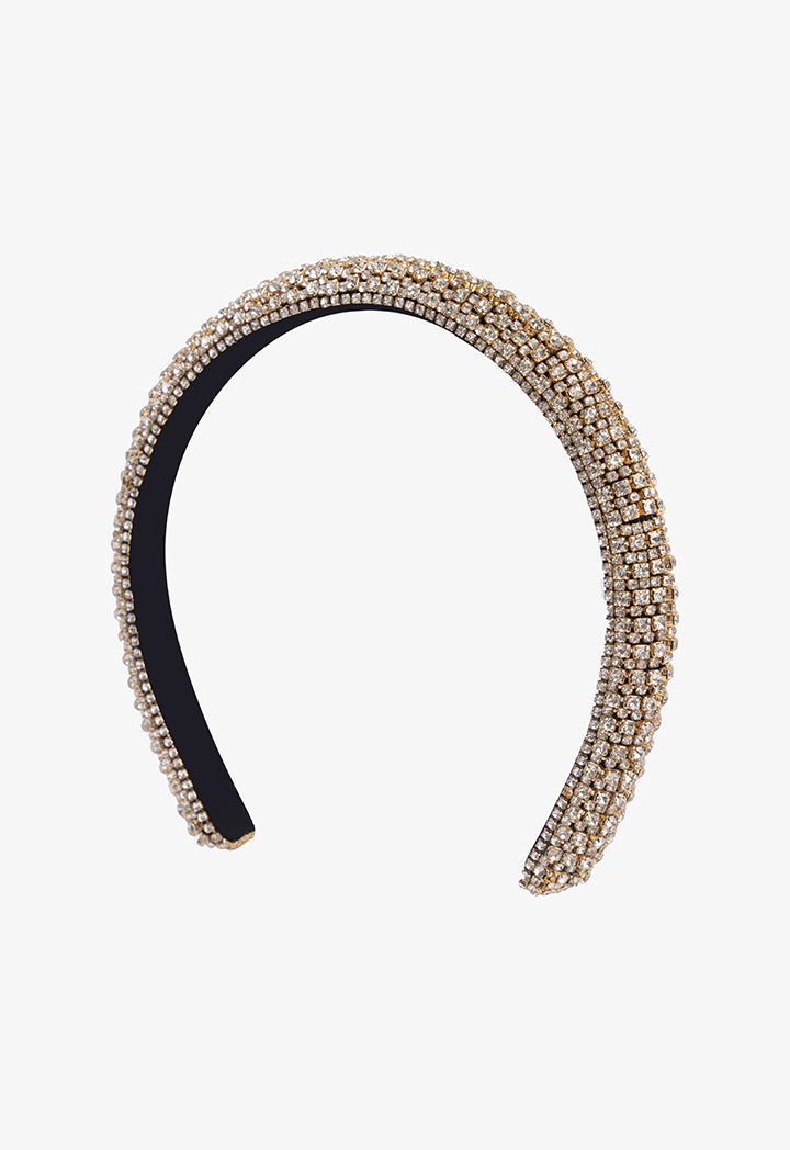 Choice Crystal Encrusted Hairband Gold