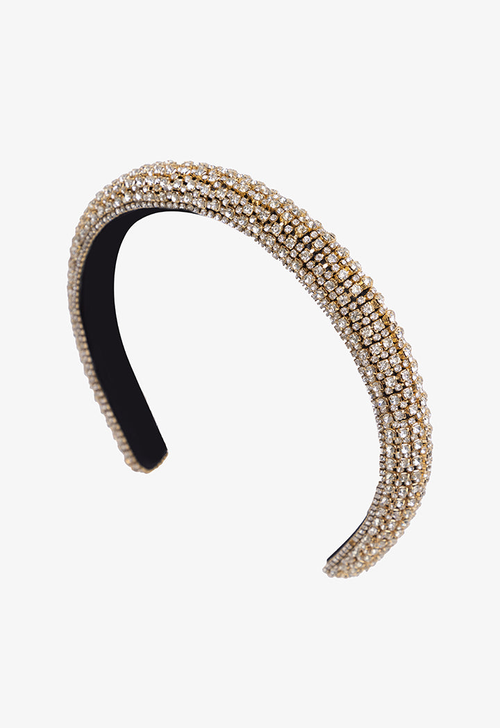 Choice Crystal Encrusted Hairband Gold