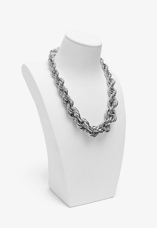 Choice Twisted Silver Necklace Silver