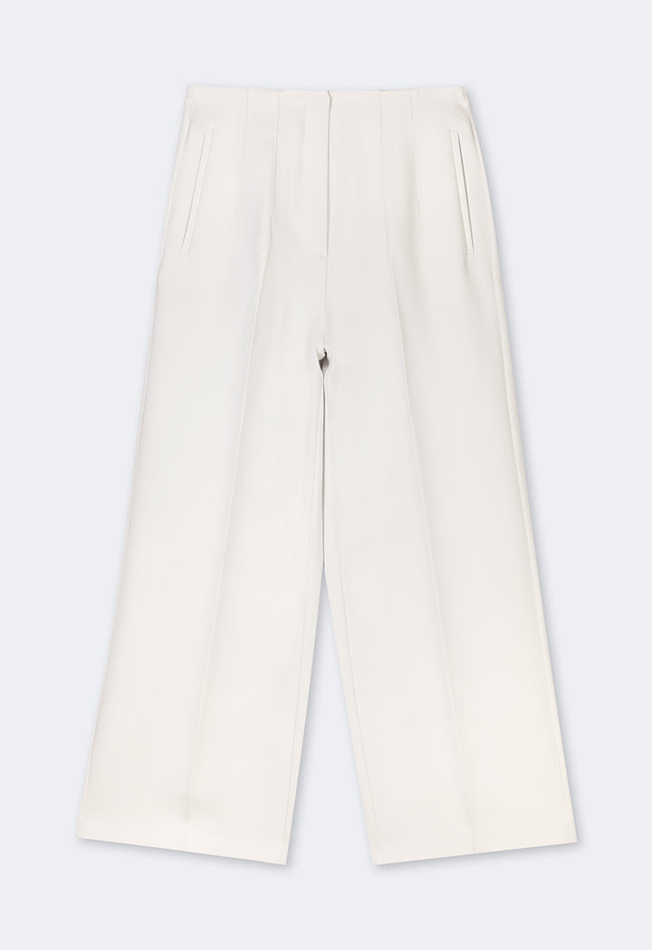 Choice Basic Wide Leg Trousers Sand