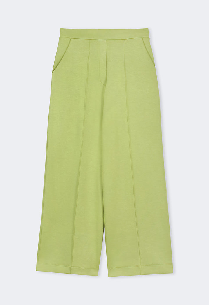 Choice Elasticated Waistband Solid Trousers Green