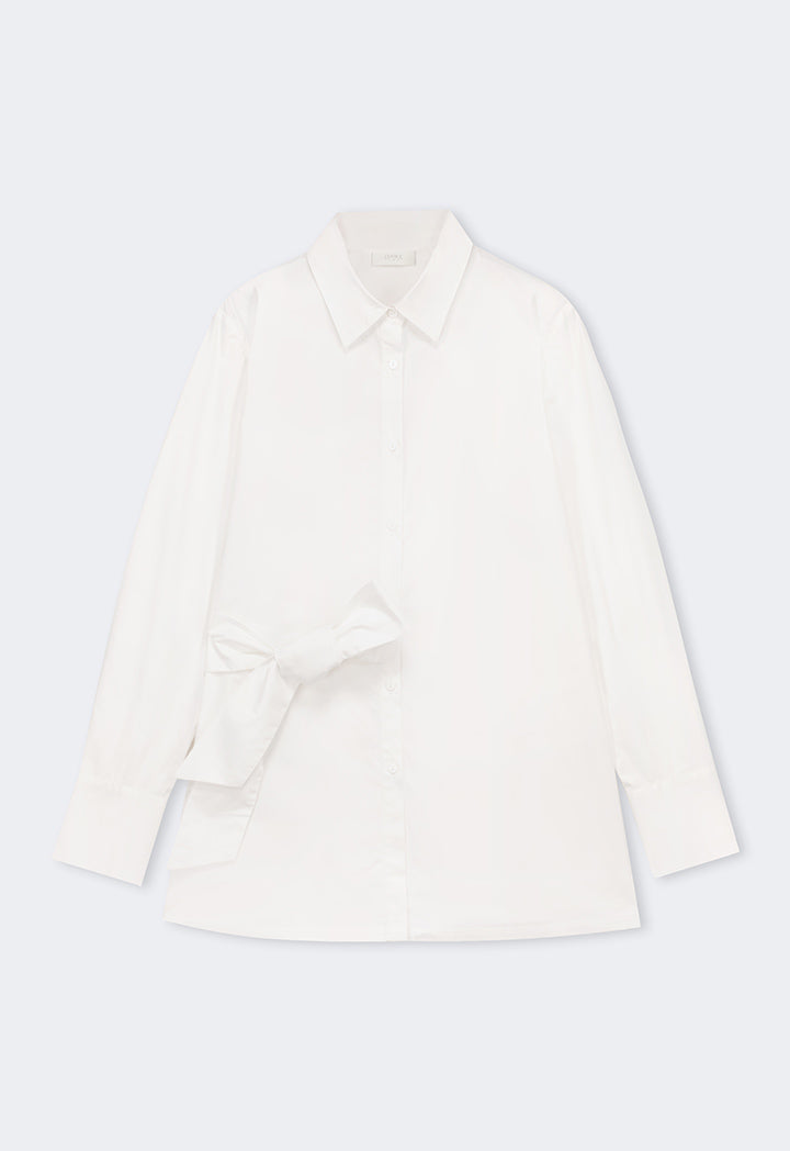 Choice Long Sleeve Basic Shirt Off White
