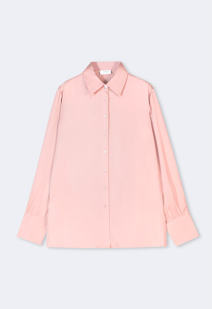 Choice Long Sleeve Basic Shirt Blush