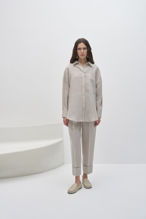Kk Design 100% Linen Shirt Natural