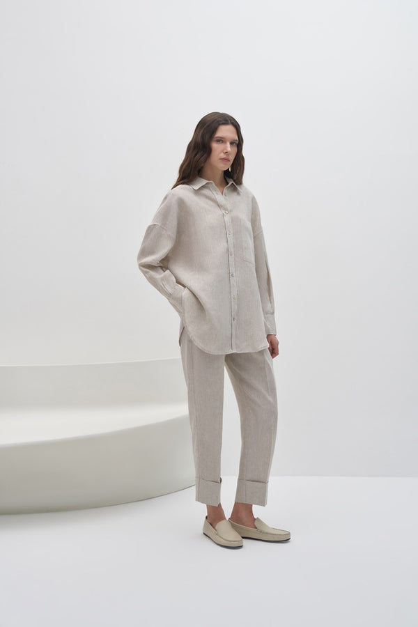 Kk Design 100% Linen Shirt Natural