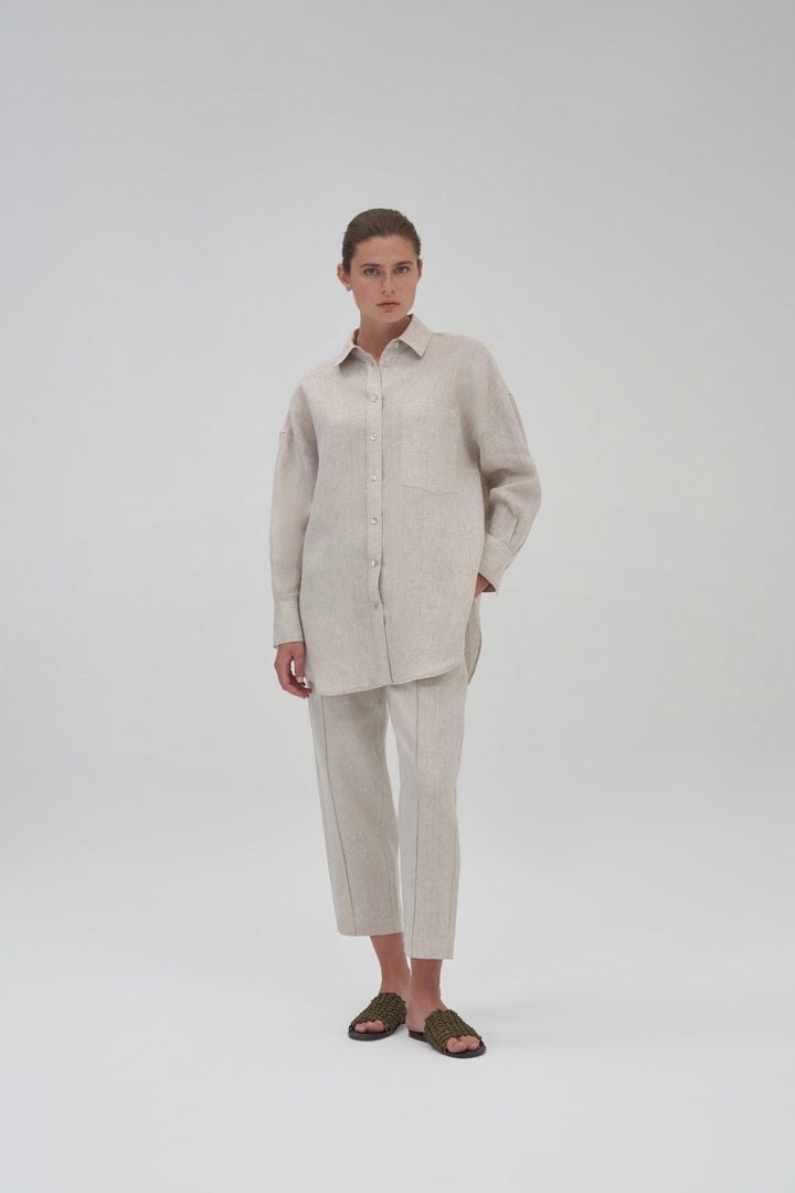Kk Design 100% Linen Shirt Natural